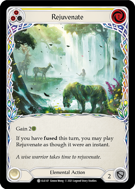 Rejuvenate (Yellow) [ELE107] (Tales of Aria)  1st Edition Rainbow Foil | Good Games Modbury