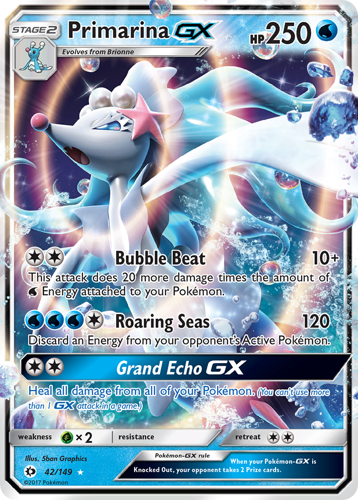 Primarina GX (42/149) [Sun & Moon: Base Set] | Good Games Modbury