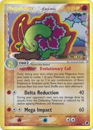 Meganium (4/101) (Delta Species) (Stamped) [EX: Dragon Frontiers] | Good Games Modbury