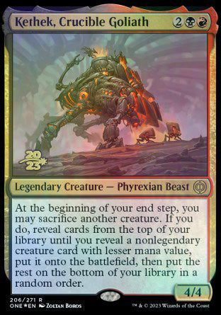 Kethek, Crucible Goliath [Phyrexia: All Will Be One Prerelease Promos] | Good Games Modbury