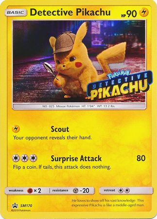 Detective Pikachu (SM170) (Detective Pikachu Stamped) [Sun & Moon: Black Star Promos] | Good Games Modbury