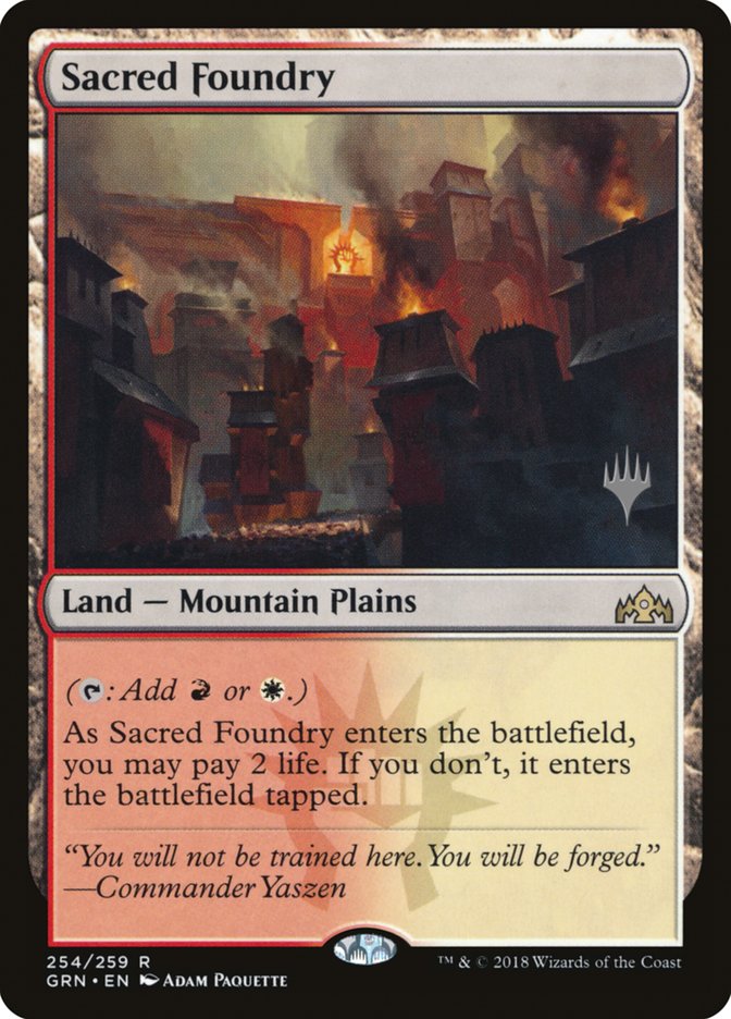 Sacred Foundry (Promo Pack) [Guilds of Ravnica Promos] | Good Games Modbury