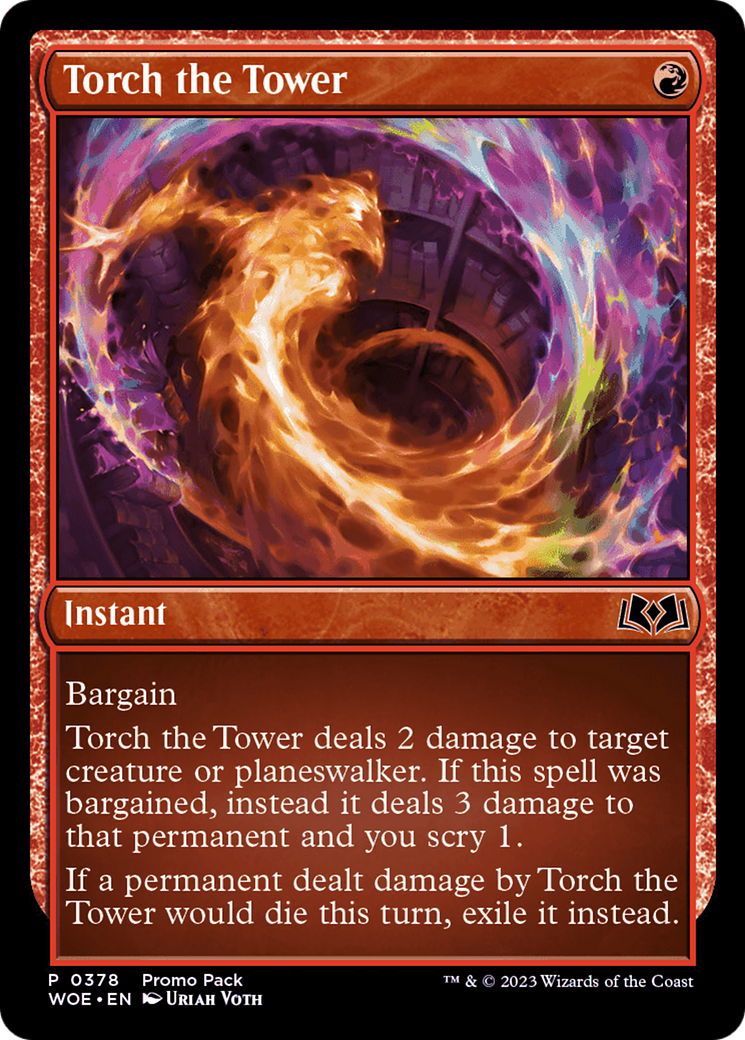 Torch the Tower (Promo Pack) [Wilds of Eldraine Promos] | Good Games Modbury