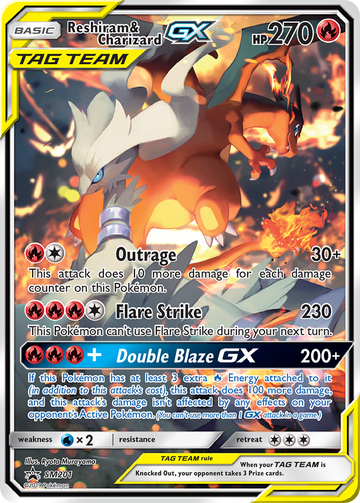Reshiram & Charizard GX (SM201) [Sun & Moon: Black Star Promos] | Good Games Modbury