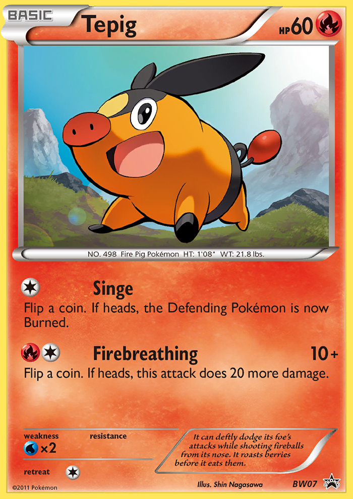 Tepig (BW07) [Black & White: Black Star Promos] | Good Games Modbury