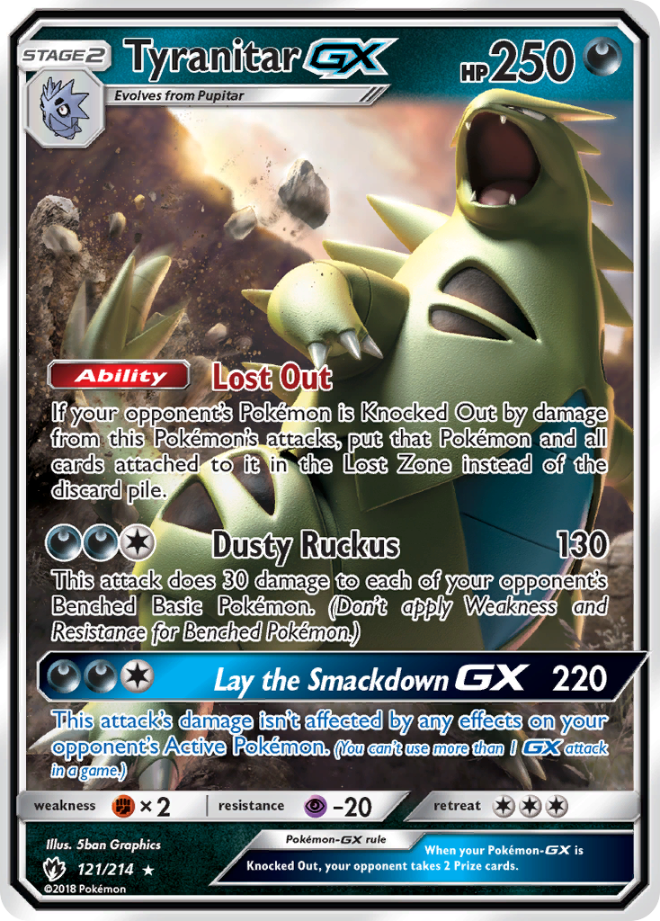 Tyranitar GX (121/214) [Sun & Moon: Lost Thunder] | Good Games Modbury