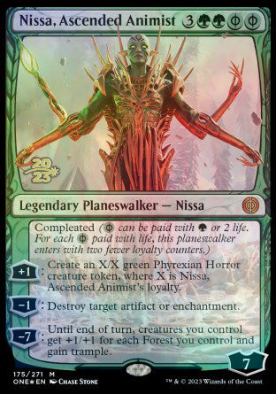 Nissa, Ascended Animist [Phyrexia: All Will Be One Prerelease Promos] | Good Games Modbury