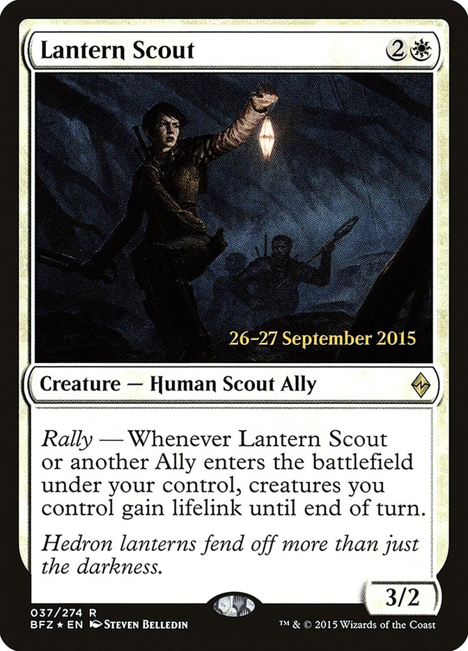 Lantern Scout [Battle for Zendikar Prerelease Promos] | Good Games Modbury