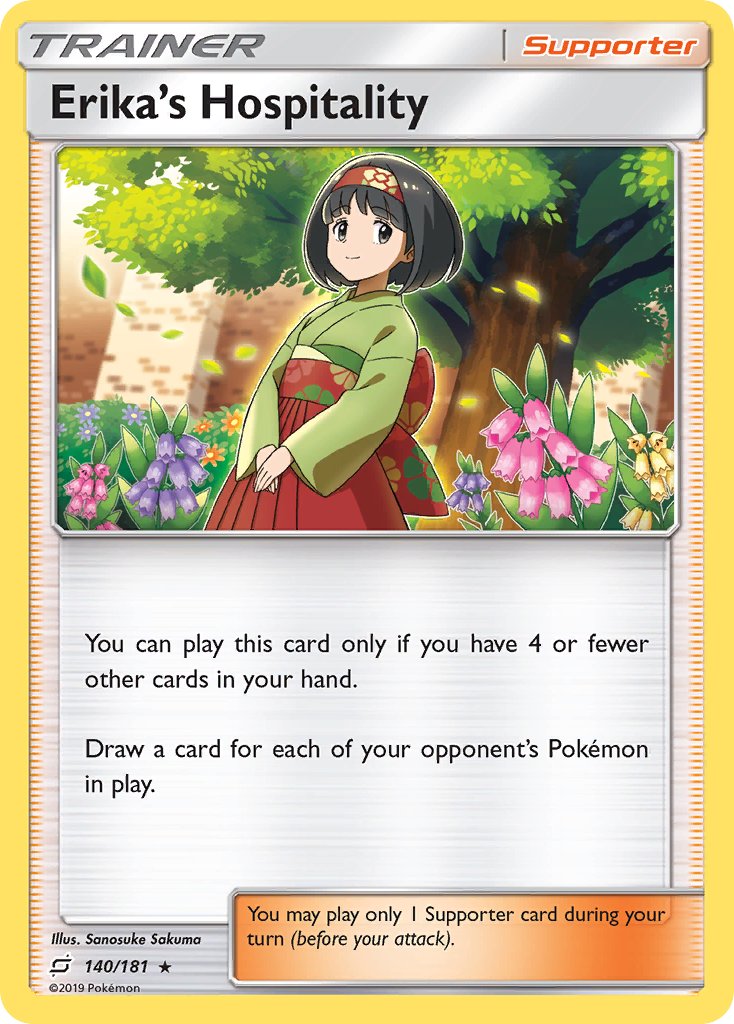 Erika's Hospitality (140/181) (Theme Deck Exclusive) [Sun & Moon: Team Up] | Good Games Modbury