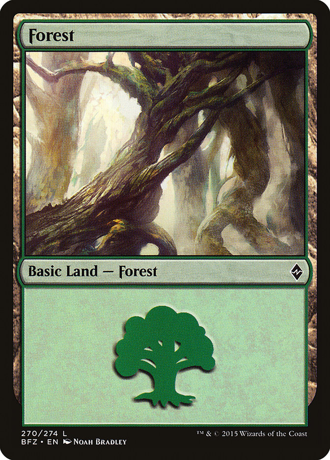 Forest (270a) [Battle for Zendikar] | Good Games Modbury