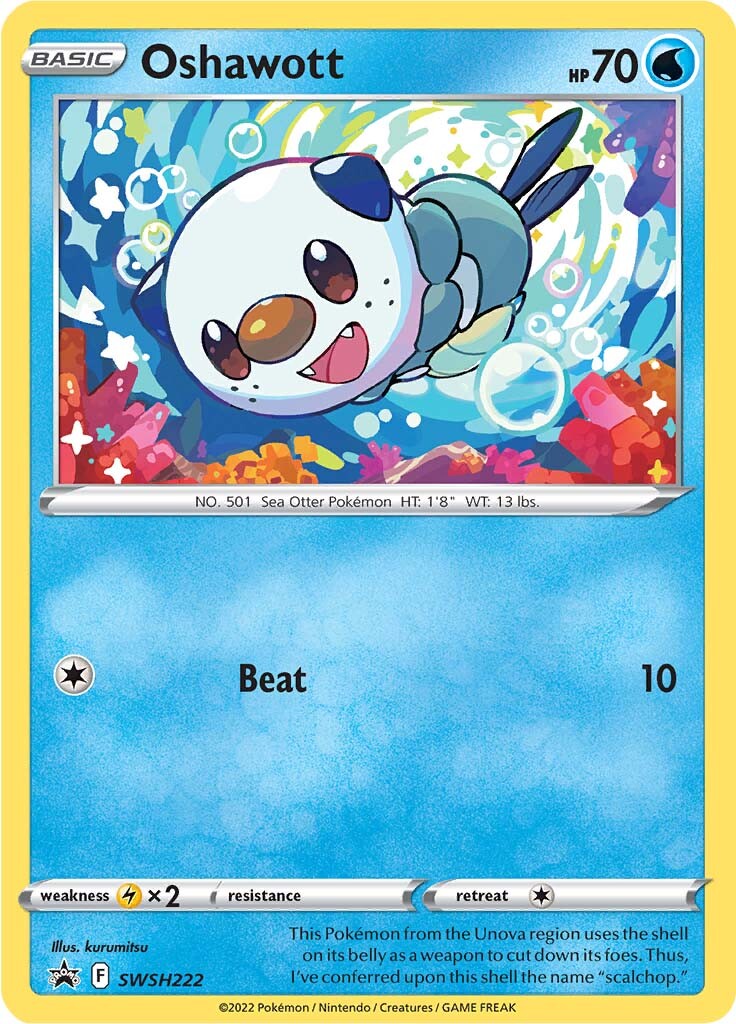 Oshawott (SWSH222) [Sword & Shield: Black Star Promos] | Good Games Modbury