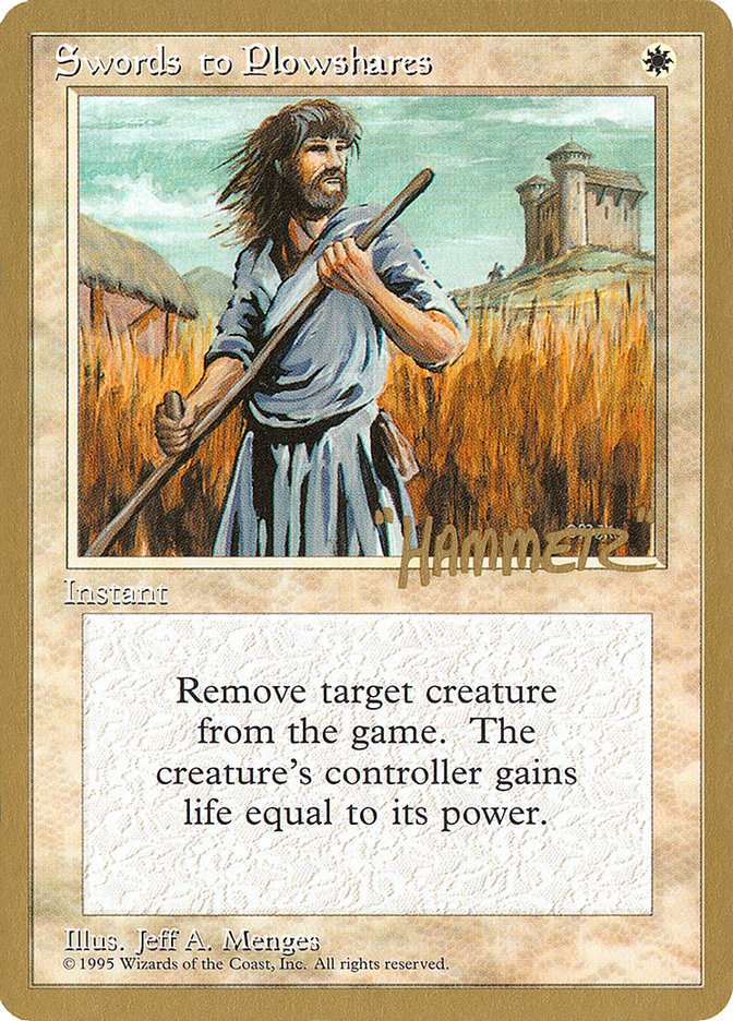 Swords to Plowshares (Shawn "Hammer" Regnier) [Pro Tour Collector Set] | Good Games Modbury