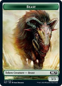 Beast // Griffin Double-Sided Token [Core Set 2021 Tokens] | Good Games Modbury