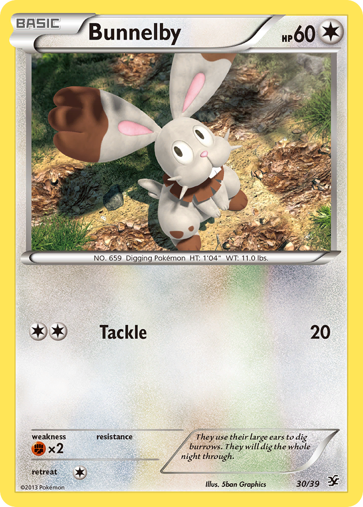 Bunnelby (30/39) [XY: Kalos Starter Set] | Good Games Modbury