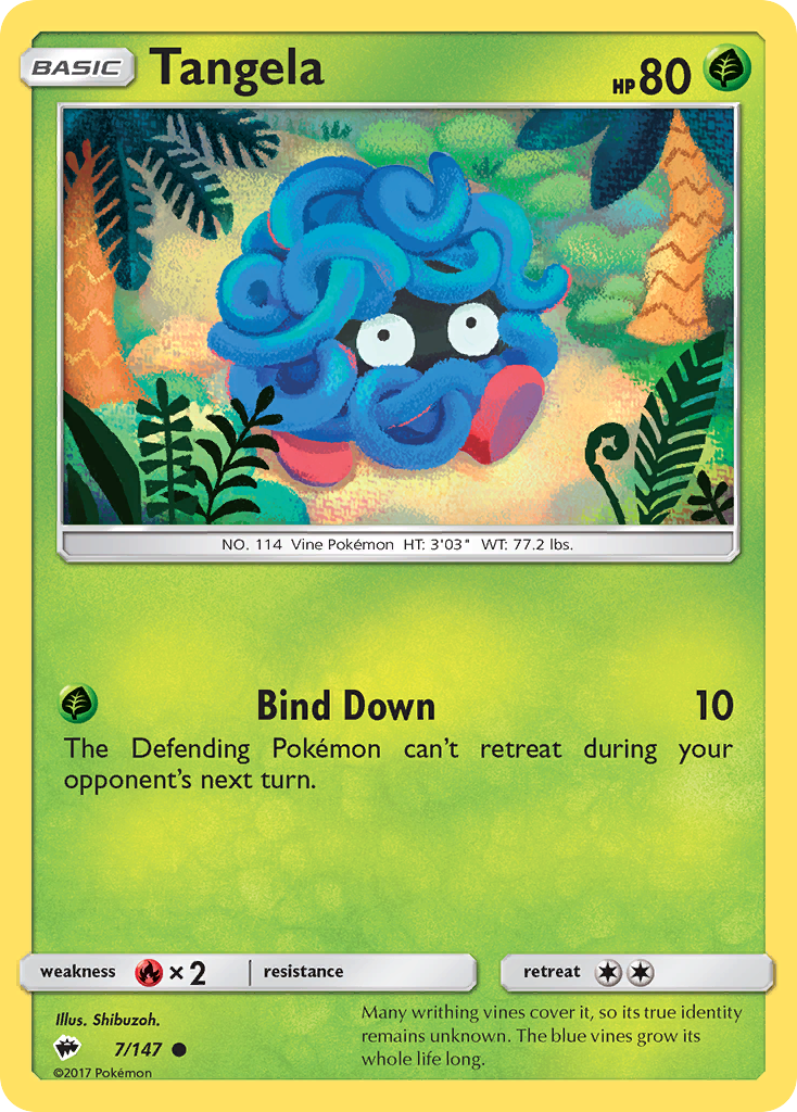 Tangela (7/147) [Sun & Moon: Burning Shadows] | Good Games Modbury