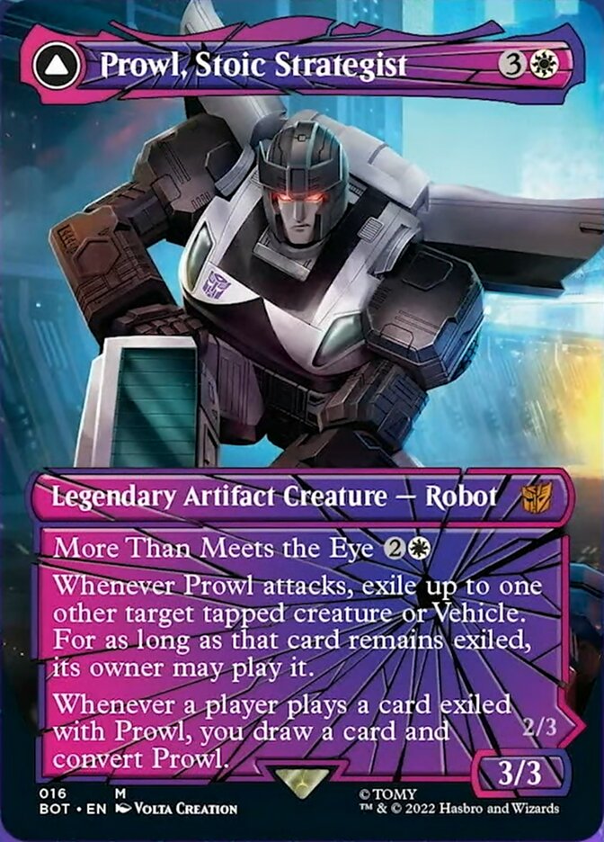 Prowl, Stoic Strategist // Prowl, Pursuit Vehicle (Shattered Glass) [Universes Beyond: Transformers] | Good Games Modbury