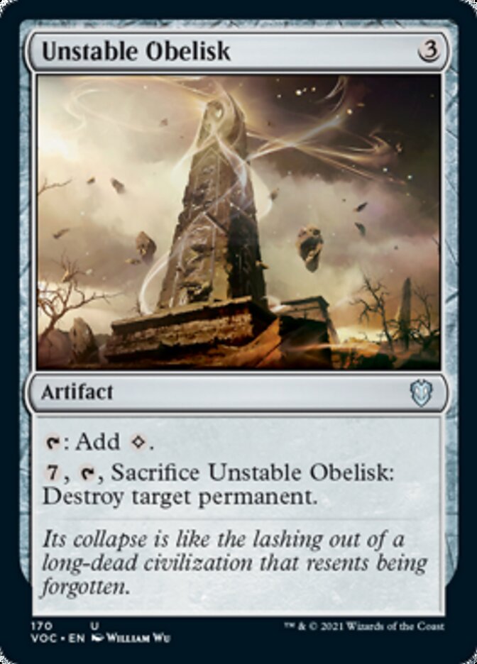 Unstable Obelisk [Innistrad: Crimson Vow Commander] | Good Games Modbury