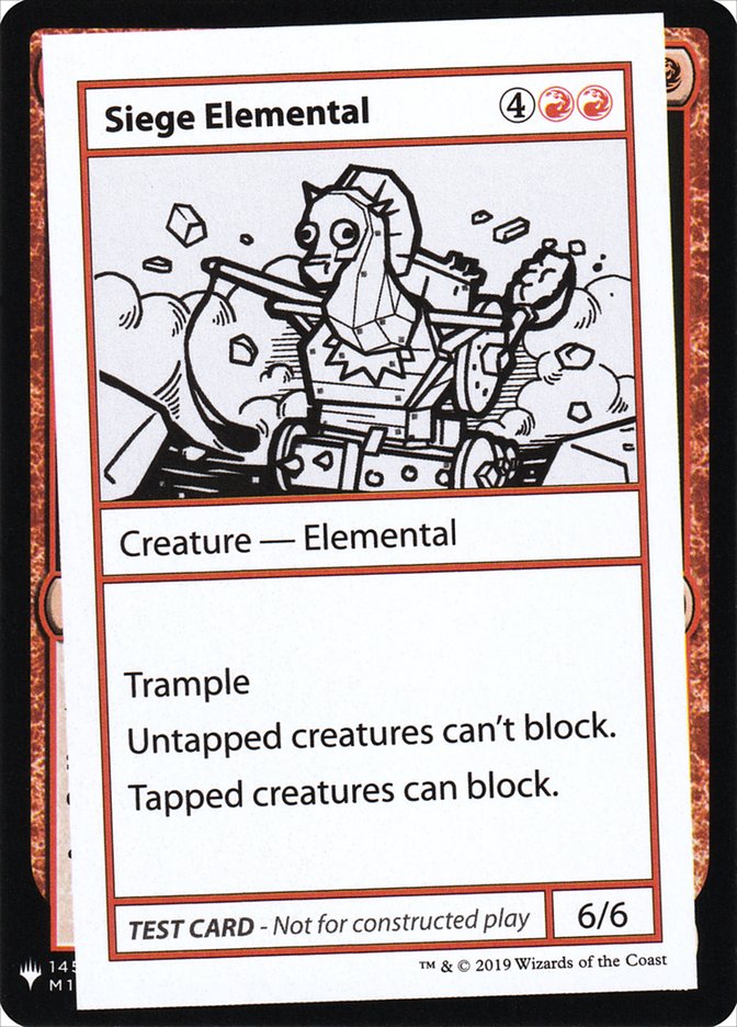 Siege Elemental [Mystery Booster Playtest Cards] | Good Games Modbury