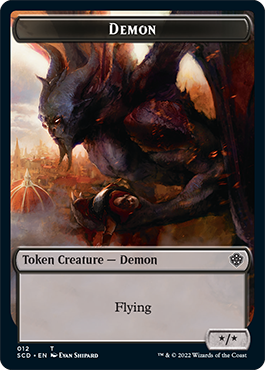 Demon // Demon Double-Sided Token [Starter Commander Decks] | Good Games Modbury