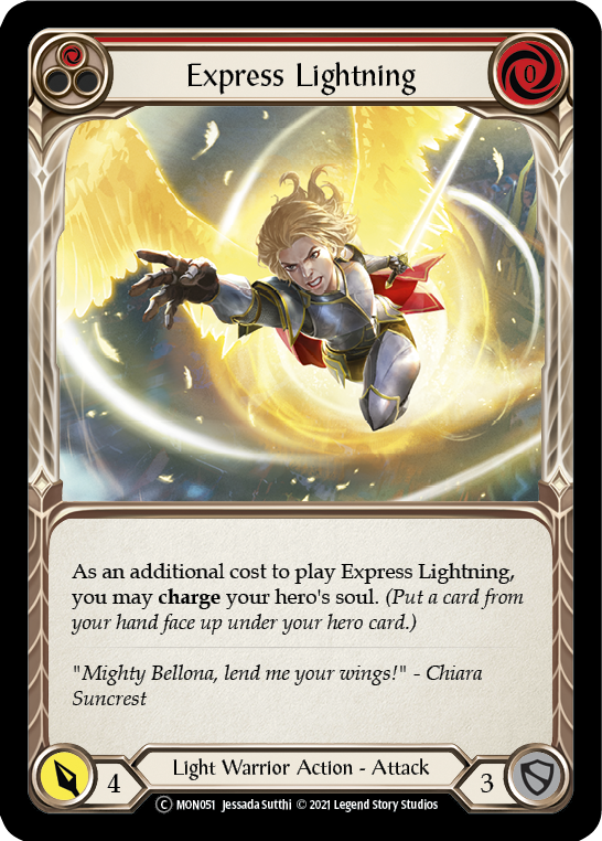 Express Lightning (Red) [U-MON051-RF] (Monarch Unlimited)  Unlimited Rainbow Foil | Good Games Modbury