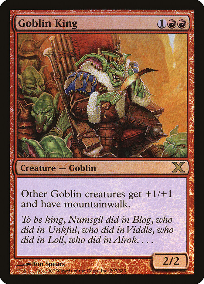 Goblin King (Premium Foil) [Tenth Edition] | Good Games Modbury