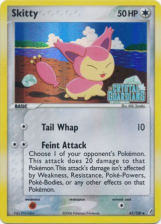 Skitty (41/100) (Stamped) [EX: Crystal Guardians] | Good Games Modbury