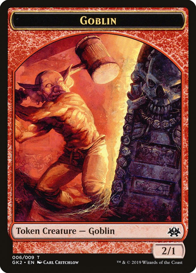 Dragon // Goblin Double-Sided Token [Ravnica Allegiance Guild Kit Tokens] | Good Games Modbury