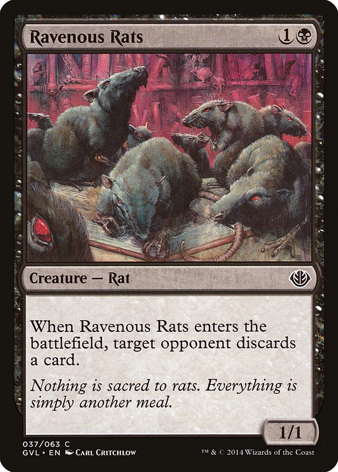 Ravenous Rats (Garruk vs. Liliana) [Duel Decks Anthology] | Good Games Modbury