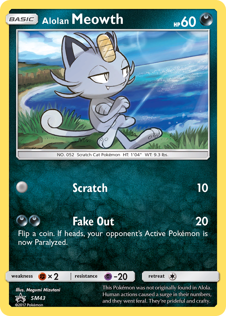 Alolan Meowth (SM43) [Sun & Moon: Black Star Promos] | Good Games Modbury