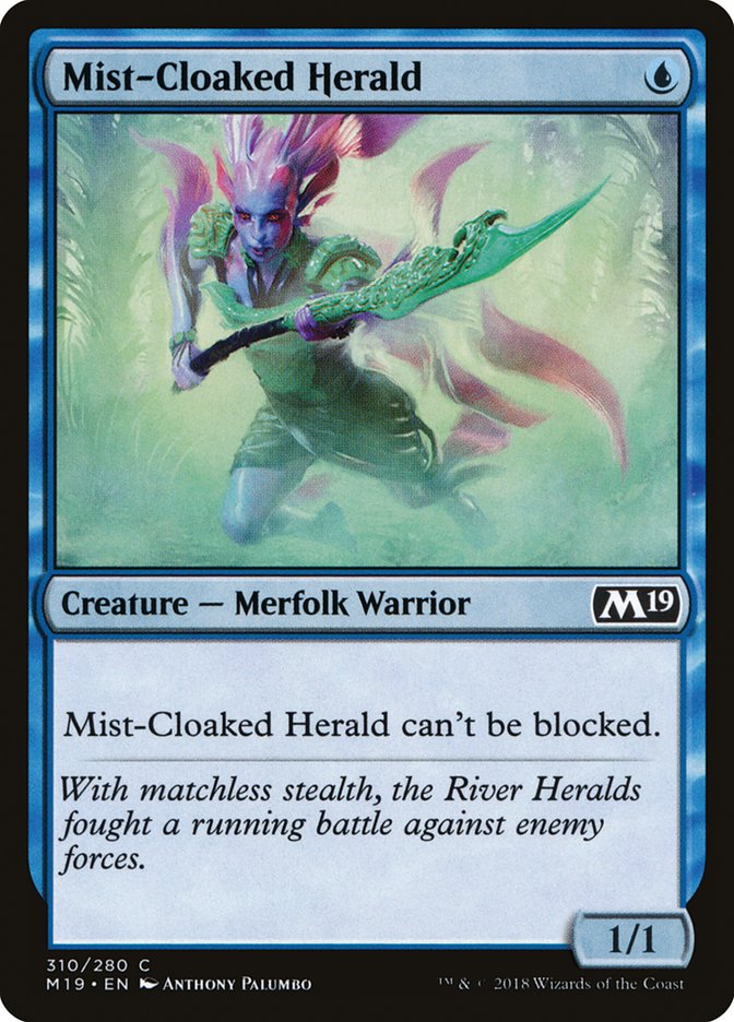 Mist-Cloaked Herald [Core Set 2019] | Good Games Modbury