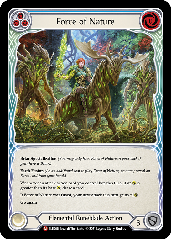 Force of Nature [ELE066] (Tales of Aria)  1st Edition Rainbow Foil | Good Games Modbury