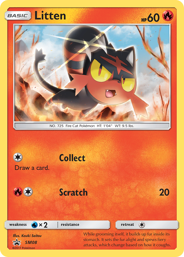 Litten (SM08) [Sun & Moon: Black Star Promos] | Good Games Modbury