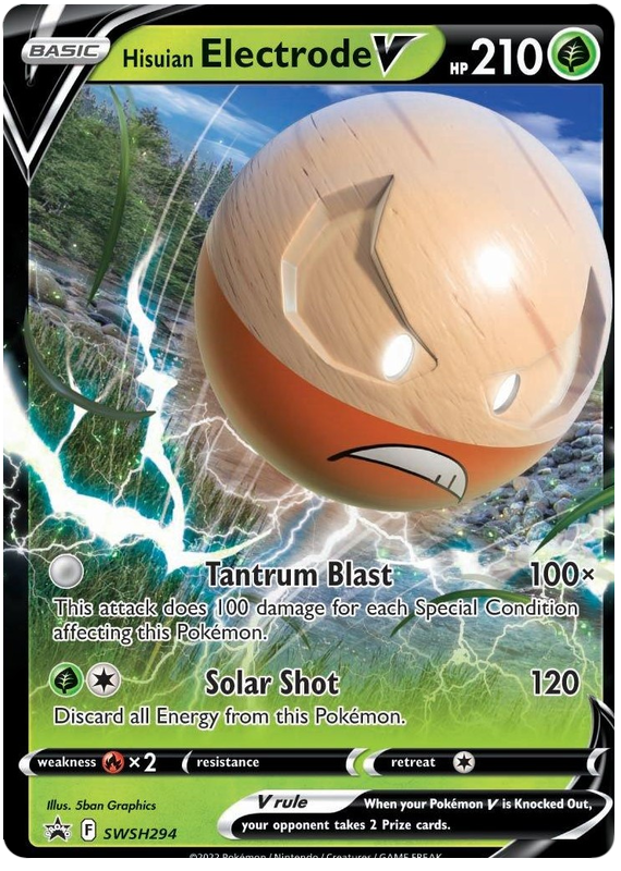 Hisuian Electrode V (SWSH294) (Jumbo Card) [Sword & Shield: Black Star Promos] | Good Games Modbury