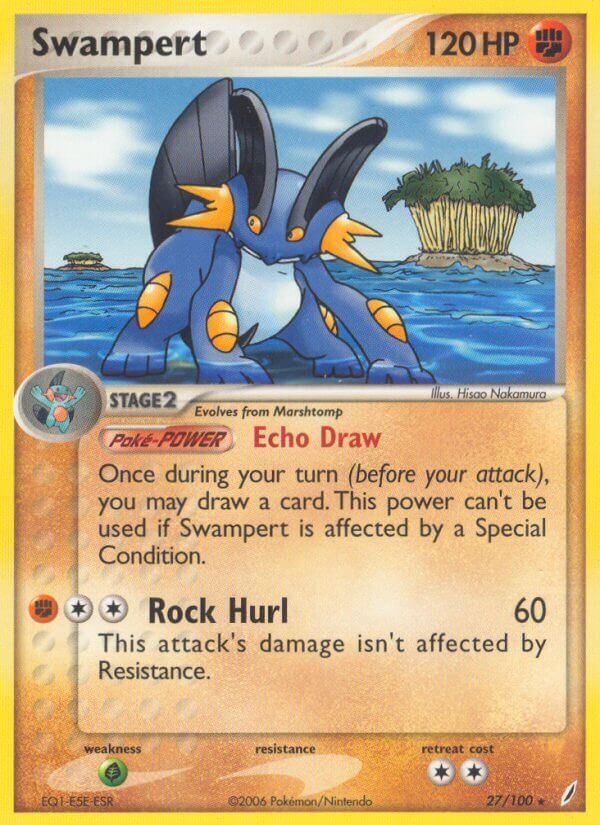 Swampert (27/100) (Theme Deck Exclusive) [EX: Crystal Guardians] | Good Games Modbury