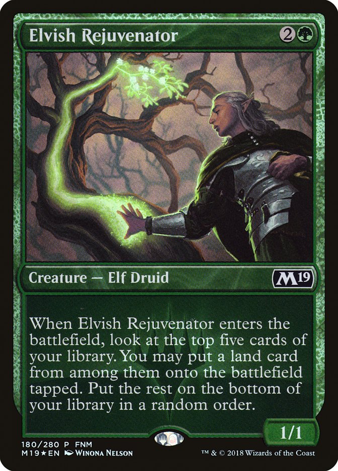 Elvish Rejuvenator (FNM) [Core Set 2019 Promos] | Good Games Modbury