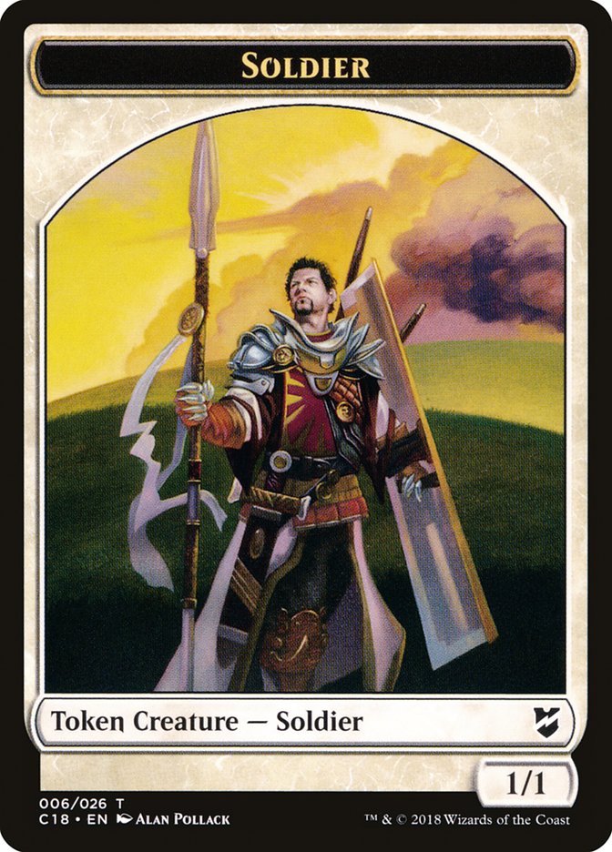 Cat // Soldier Double-Sided Token [Commander 2018 Tokens] | Good Games Modbury