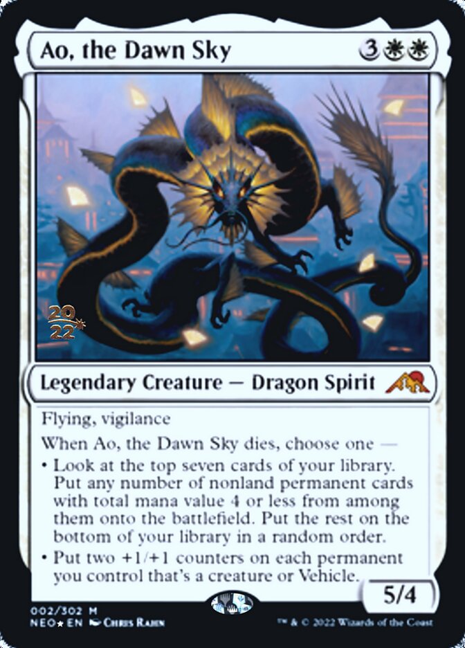 Ao, the Dawn Sky [Kamigawa: Neon Dynasty Prerelease Promos] | Good Games Modbury