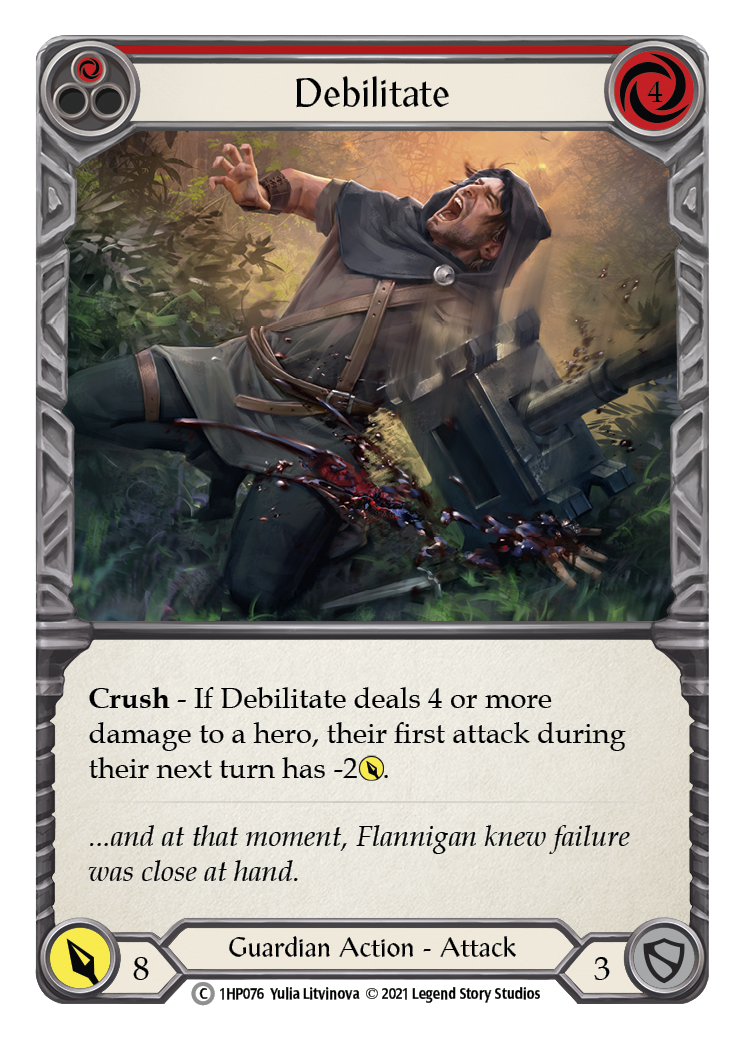 Debilitate (Red) [1HP076] (History Pack 1) | Good Games Modbury