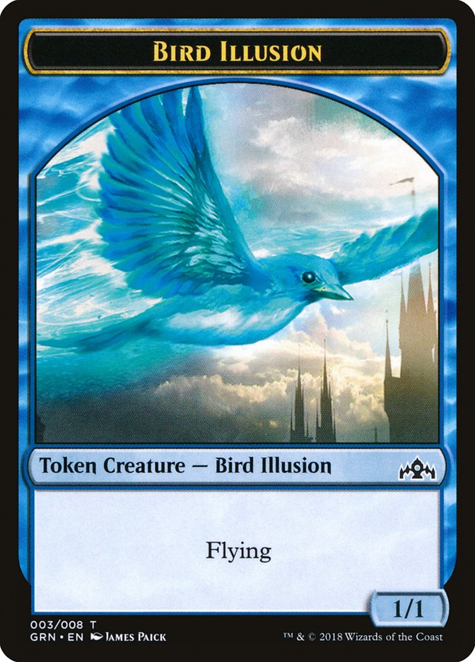 Bird Illusion Token [Guilds of Ravnica Tokens] | Good Games Modbury