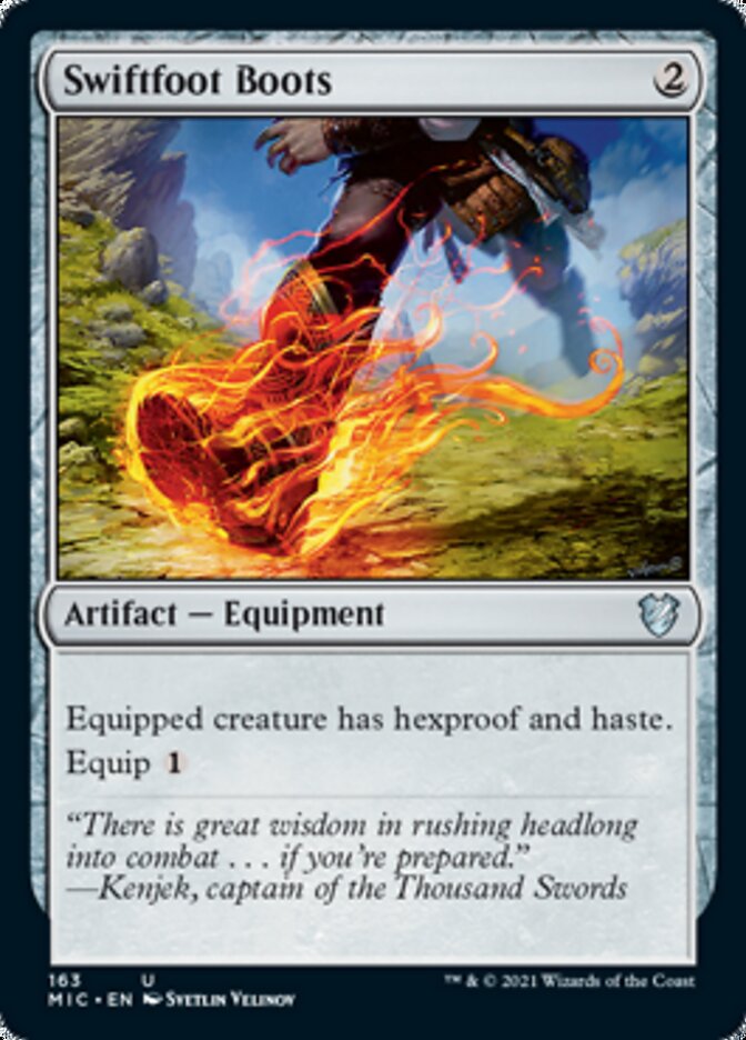 Swiftfoot Boots [Innistrad: Midnight Hunt Commander] | Good Games Modbury