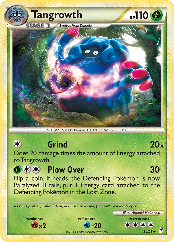 Tangrowth (34/95) (Theme Deck Exclusive) [HeartGold & SoulSilver: Call of Legends] | Good Games Modbury