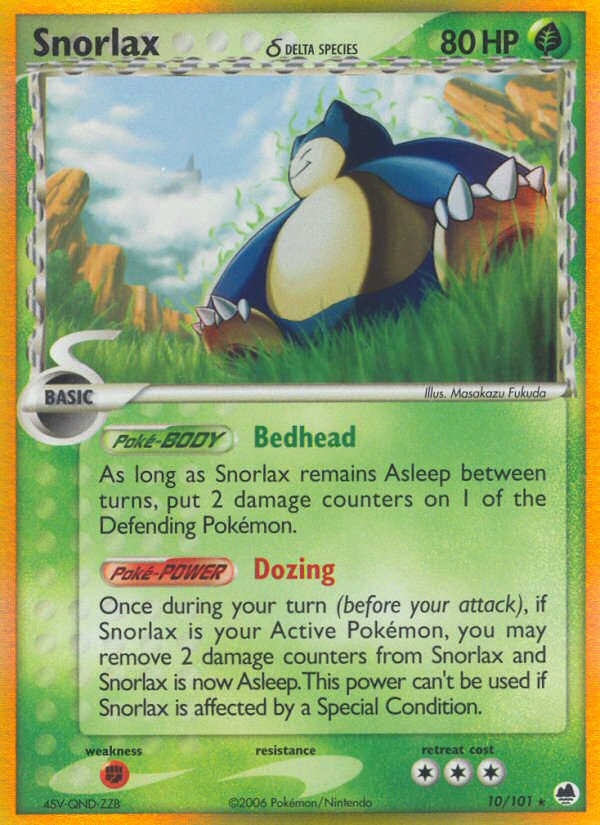 Snorlax (10/101) (Delta Species) [EX: Dragon Frontiers] | Good Games Modbury