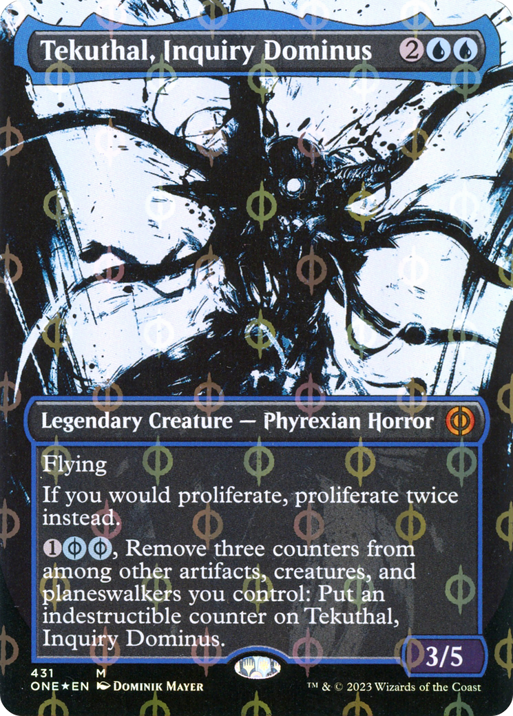 Tekuthal, Inquiry Dominus (Borderless Ichor Step-and-Compleat Foil) [Phyrexia: All Will Be One] | Good Games Modbury