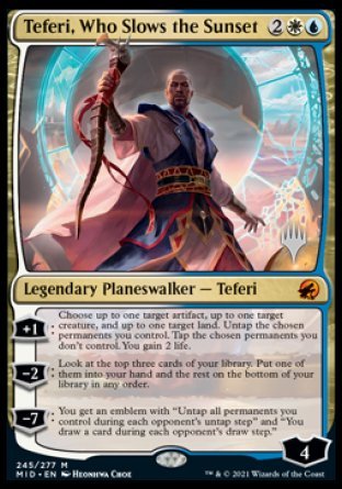 Teferi, Who Slows the Sunset (Promo Pack) [Innistrad: Midnight Hunt Promos] | Good Games Modbury