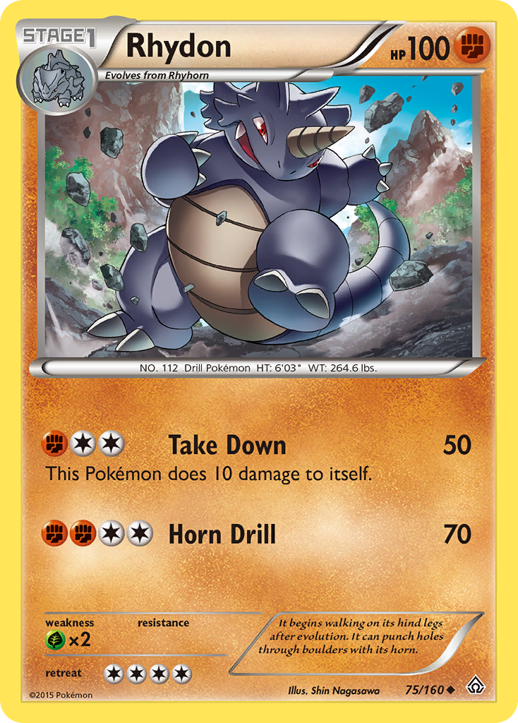 Rhydon (75/160) [XY: Primal Clash] | Good Games Modbury