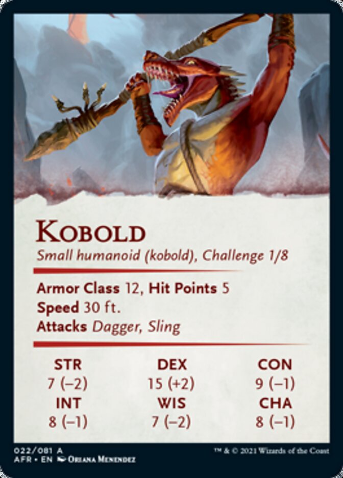 Kobold Art Card (Gold-Stamped Signature) [Dungeons & Dragons: Adventures in the Forgotten Realms Art Series] | Good Games Modbury