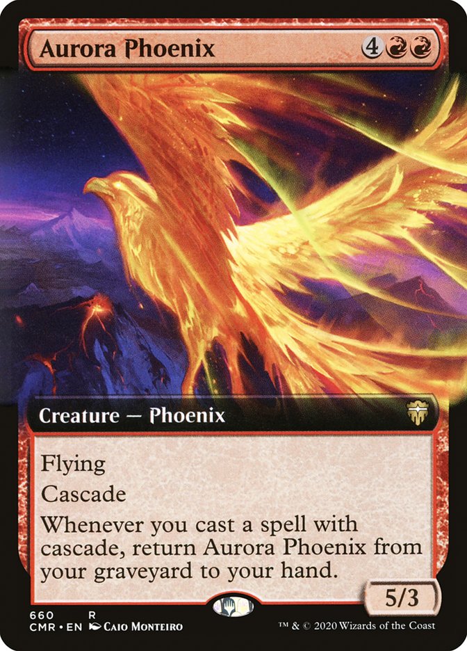 Aurora Phoenix (Extended Art) [Commander Legends] | Good Games Modbury