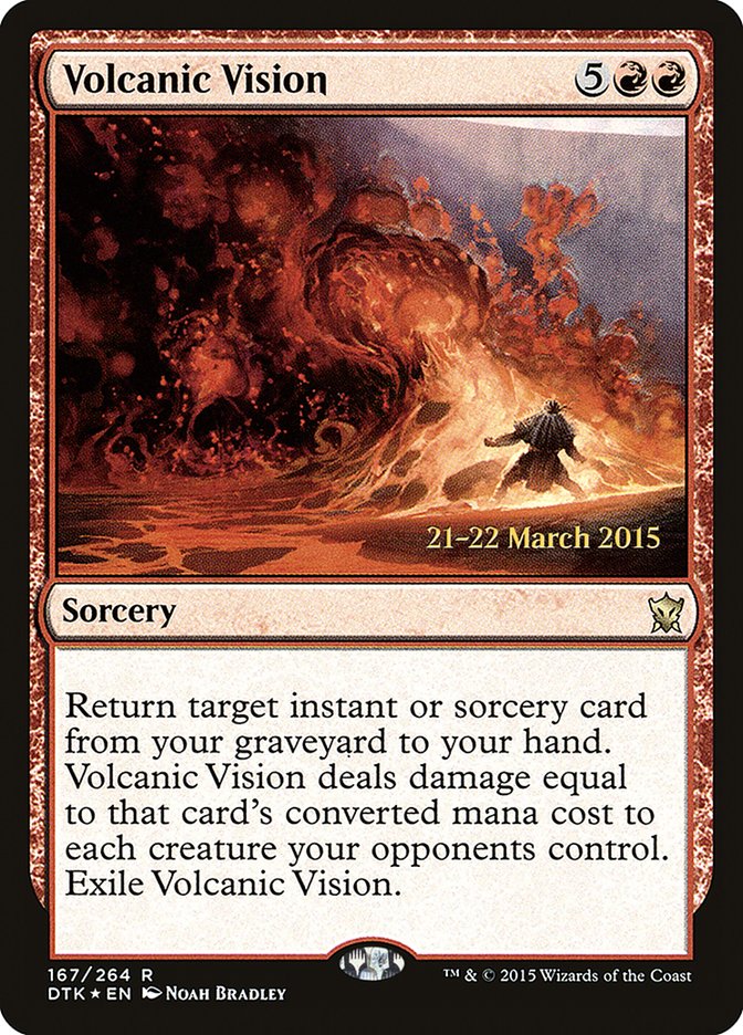 Volcanic Vision [Dragons of Tarkir Prerelease Promos] | Good Games Modbury