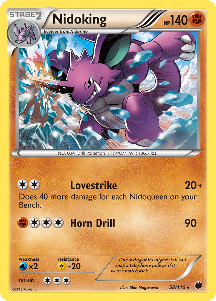 Nidoking (58/116) [Black & White: Plasma Freeze] | Good Games Modbury