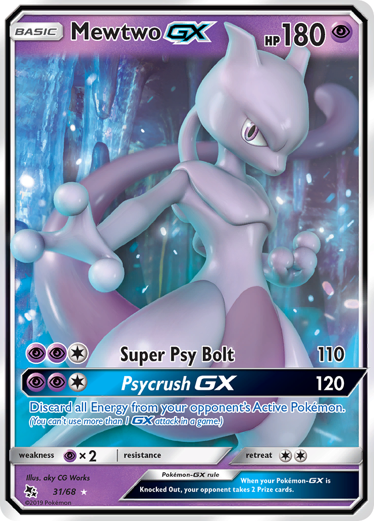 Mewtwo GX (31/68) [Sun & Moon: Hidden Fates] | Good Games Modbury